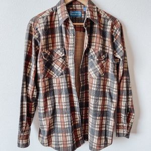 Orange plaid flannel